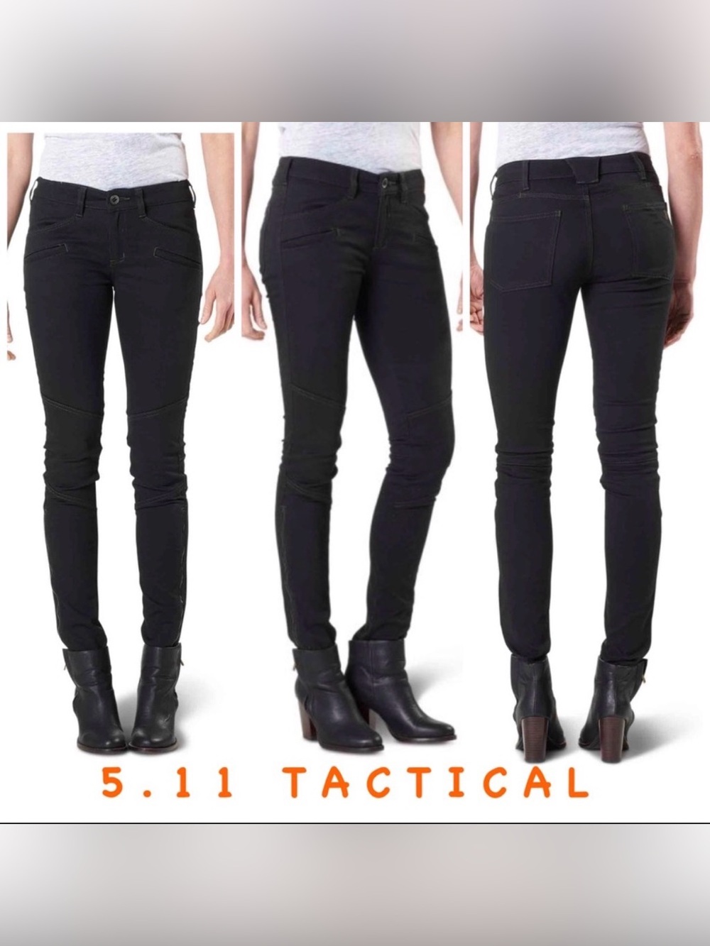 5.11 Tactical Wyldcat Black Utility Pockets Double Knee Conceal Pant NWT 2 Long